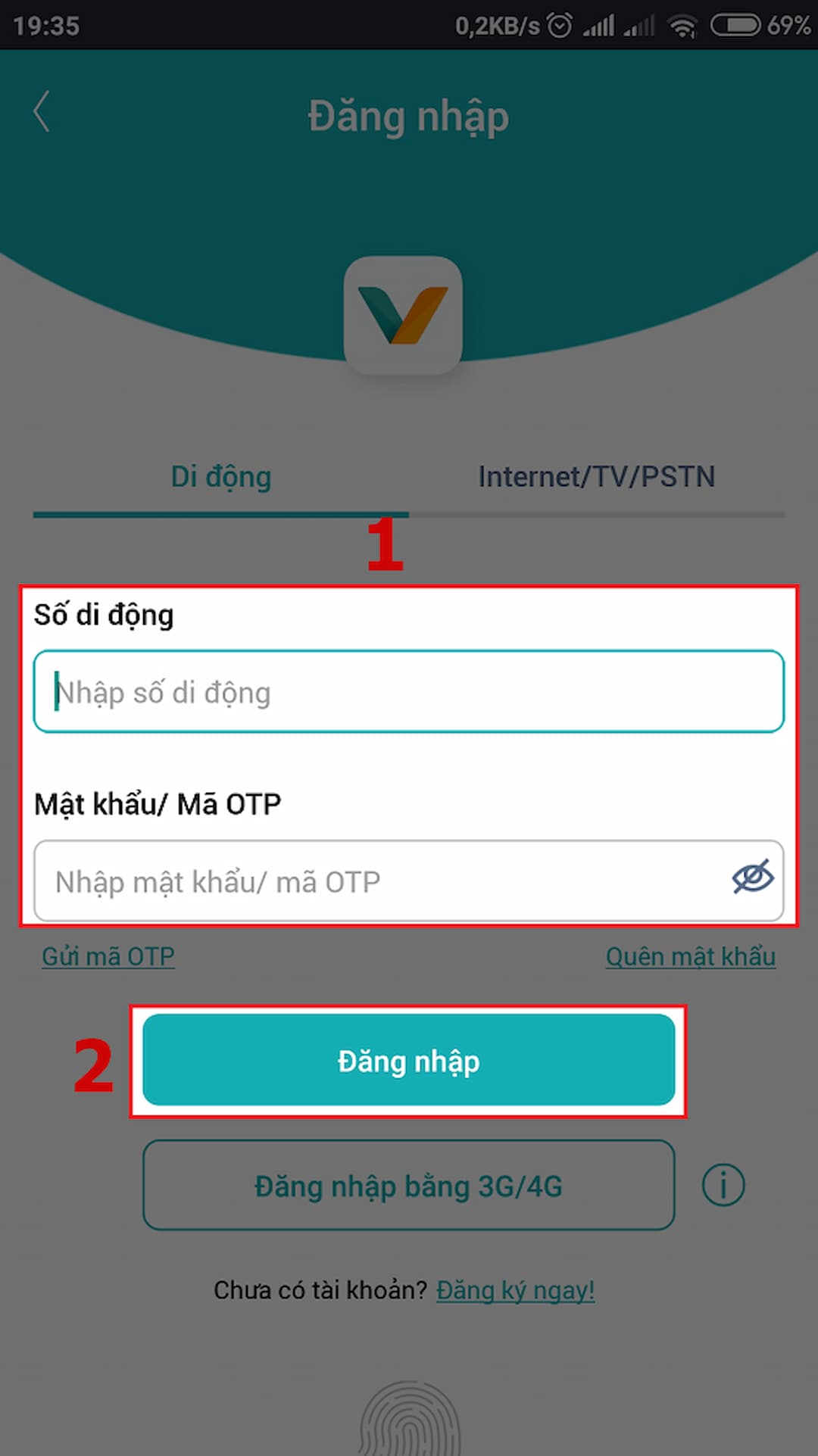 Mở ứng dụng My Viettel trên điện thoại